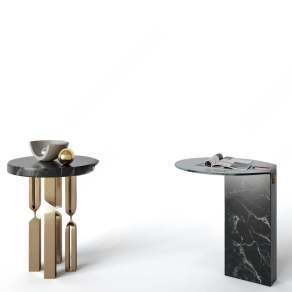 现代圆几边几3D模型下载